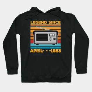 Legend Since 1983 Birthday 40th April Hoodie